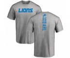 Detroit Lions #66 Joe Dahl Ash Backer T-Shirt
