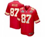 Kansas City Chiefs #87 Travis Kelce Red Super Bowl LV Game Jersey