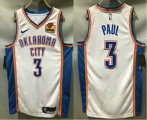Oklahoma City Thunder #3 Chris Paul White 2020 Nike Swingman Stitched NBA Jersey With The Sponsor Logo