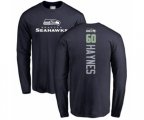 Seattle Seahawks #60 Phil Haynes Navy Blue Backer Long Sleeve T-Shirt