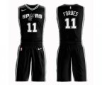 San Antonio Spurs #11 Bryn Forbes Swingman Black Basketball Suit Jersey - Icon Edition