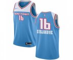 Sacramento Kings #16 Peja Stojakovic Swingman Blue Basketball Jersey - 2018-19 City Edition