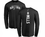 San Antonio Spurs #8 Patty Mills Black Backer Long Sleeve T-Shirt