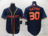 Houston Astros #30 Kyle Tucker 2022 Navy City Connect Game Stitched Jersey