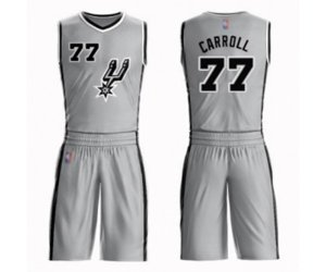 San Antonio Spurs #77 DeMarre Carroll Swingman Silver Basketball Suit Jersey Statement Edition