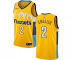 Denver Nuggets #2 Alex English Swingman Gold Alternate NBA Jersey Statement Edition
