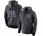 Tennessee Titans #91 Cameron Wake Stitched Black Anthracite Salute to Service Player Performance Hoodie