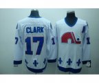 Quebec Nordiques #17 Wendel Clark Stitched CCM Throwback white NHL Jersey