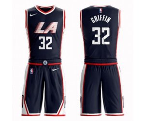 Los Angeles Clippers #32 Blake Griffin Authentic Navy Blue Basketball Suit Jersey - City Edition