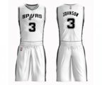 San Antonio Spurs #3 Keldon Johnson Swingman White Basketball Suit Jersey - Association Edition