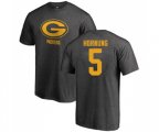 Green Bay Packers #5 Paul Hornung Ash One Color T-Shirt