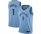 Memphis Grizzlies #1 Kyle Anderson Authentic Blue Finished Basketball Jersey Statement Edition