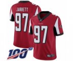 Atlanta Falcons #97 Grady Jarrett Red Team Color Vapor Untouchable Limited Player 100th Season Football Jersey