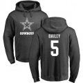 Dallas Cowboys #5 Dan Bailey Ash One Color Pullover Hoodie