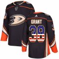 Anaheim Ducks #38 Derek Grant Authentic Black USA Flag Fashion NHL Jersey