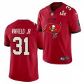 Tampa Bay Buccaneers #31 Antoine Winfield Jr Nike Red with Buccaneers Primary Logo 2021 Super Bowl LV Champions Vapor Limited Jersey