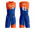 Cleveland Cavaliers #41 Ante Zizic Swingman Blue Basketball Suit Jersey - City Edition
