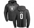 Oakland Raiders #00 Jim Otto Ash One Color Pullover Hoodie