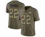 Kansas City Chiefs #22 Juan Thornhill Limited Olive Camo 2017 Salute to Service Football Jersey