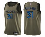 Minnesota Timberwolves #31 Keita Bates-Diop Swingman Green Salute to Service Basketball Jersey