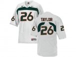 Men's Miami Hurricanes Sean Taylor #26 College Football Jersey - White