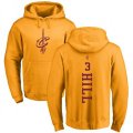 Cleveland Cavaliers #3 George Hill Gold One Color Backer Pullover Hoodie