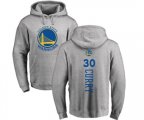 Golden State Warriors #30 Stephen Curry Ash Backer Pullover Hoodie