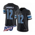 Detroit Lions #12 Danny Amendola Limited Black Rush Vapor Untouchable 100th Season Football Jersey