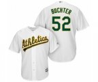 Oakland Athletics Ryan Buchter Replica White Home Cool Base Baseball Player Jersey