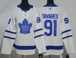 Toronto Maple Leafs #91 John Tavares Authentic Royal White Home NHL Jersey
