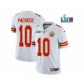 Kansas City Chiefs #10 Isiah Pacheco White Super Bowl LVII Patch Vapor Untouchable Limited Stitched Jersey