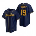 Nike Milwaukee Brewers #19 Robin Yount Navy Alternate Stitched Baseball Jersey
