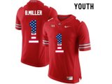 2016 US Flag Fashion Youth Ohio State Buckeyes Braxton Miller #1 College Football Limited Jersey - Scarlet
