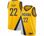 Indiana Pacers #22 T. J. Leaf Swingman Gold Finished Basketball Jersey - Statement Edition