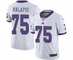 New York Giants #75 Jon Halapio Limited White Rush Vapor Untouchable Football Jersey