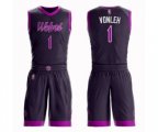 Minnesota Timberwolves #1 Noah Vonleh Swingman Purple Basketball Suit Jersey - City Edition