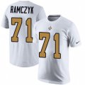 New Orleans Saints #71 Ryan Ramczyk White Rush Pride Name & Number T-Shirt