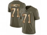 New Orleans Saints #71 Ryan Ramczyk Limited Olive Gold 2017 Salute to Service NFL Jersey
