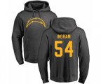 Los Angeles Chargers #54 Melvin Ingram Ash One Color Pullover Hoodie