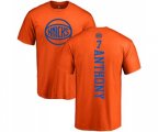New York Knicks #7 Carmelo Anthony Orange One Color Backer T-Shirt