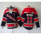 New York Rangers #11 Mark messier dk.blue-red[pullover hooded sweatshirt patch C]