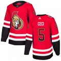 Ottawa Senators #5 Cody Ceci Authentic Red Drift Fashion NHL Jersey