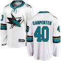 San Jose Sharks #40 Ryan Carpenter Fanatics Branded White Away Breakaway NHL Jersey