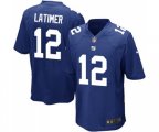 New York Giants #12 Cody Latimer Game Royal Blue Team Color Football Jersey