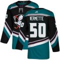 Anaheim Ducks #50 Antoine Vermette Authentic Black Teal Third NHL Jersey