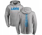 Detroit Lions #61 Kerry Hyder Ash Backer Pullover Hoodie