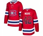 Montreal Canadiens #42 Dominic Moore Authentic Red Drift Fashion NHL Jersey