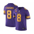 Minnesota Vikings 2022 #8 Kirk Cousins Purple With 4-Star C Patch Rush Limited Stitched NFL Jersey