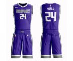 Sacramento Kings #24 Buddy Hield Swingman Purple Basketball Suit Jersey - Icon Edition
