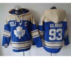 Toronto Maple Leafs #93 Doug Gilmour blue-cream [pullover hooded sweatshirt][patch C]